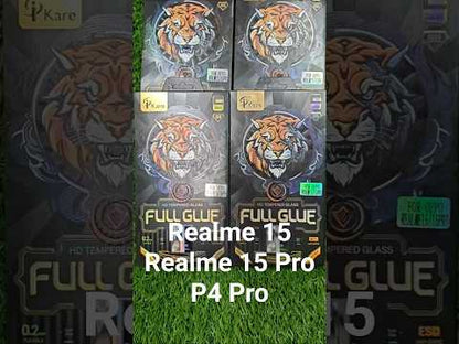 Realme 15 / Realme 15 Pro / Realme P4 Pro Full Glue Curved Tempered Glass Screen Protector Guard