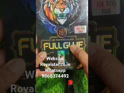 Full Glue Curved Tempered Glass Screen Protector Guard for Vivo V30E