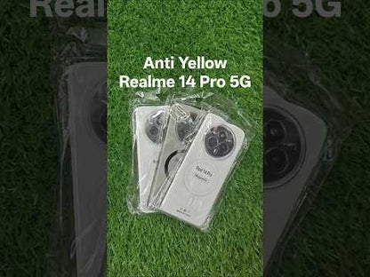 Realme 14 Pro 5G Anti Yellow Premium Quality Magsafe Crystal Clear Hard Plastic Back Cover Case