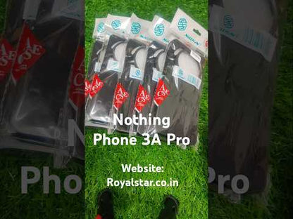 Nothing Phone 3A Pro Premium Quality Silicon Soft Frosted Dotted Back Cover Case ( Black Color )