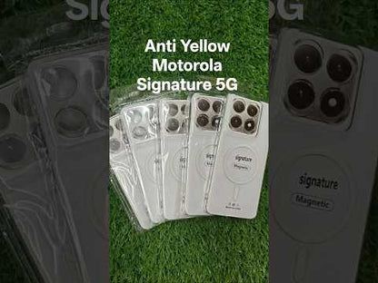Motorola Signature 5G Anti Yellow Premium Magsafe Crystal Clear Hard Plastic Back Cover Case