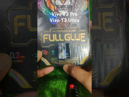 Full Glue Curved Tempered Glass Screen Protector Guard for Vivo T3 Pro
