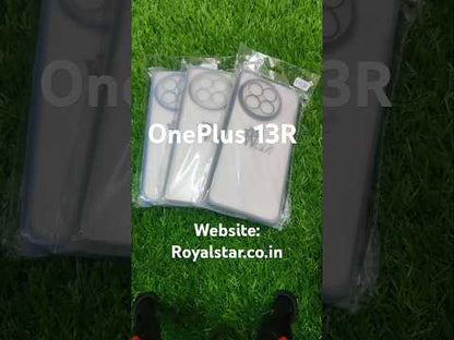 OnePlus 13R 5G Premium Quality Hard Plastic Transparent Side Chrome Back Cover Case