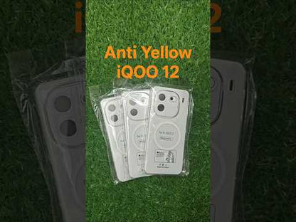 iQOO 12 5G Anti Yellow Premium Quality Magsafe Crystal Clear Hard Plastic Back Cover Case