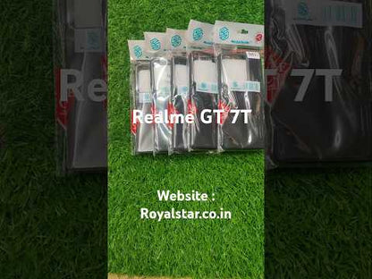 Realme GT 7T / GT 7 5G Premium Quality Silicon Soft Frosted Dotted Back Cover Case ( Black Color )