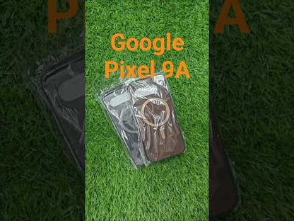 Google Pixel 9A 5G Magsafe Premium Quality Leather ( Side Soft, Back Hard ) Back Cover Case