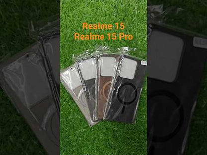Realme 15 / Realme 15 Pro 5G Magsafe Premium Quality Leather ( Side Soft, Back Hard ) Back Cover Case