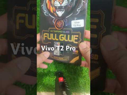 Full Glue Curved Tempered Glass Screen Protector Guard for Vivo T2 Pro