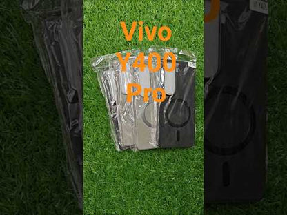 Vivo Y400 Pro 5G Magsafe Premium Quality Leather ( Side Soft, Back Hard ) Back Cover Case