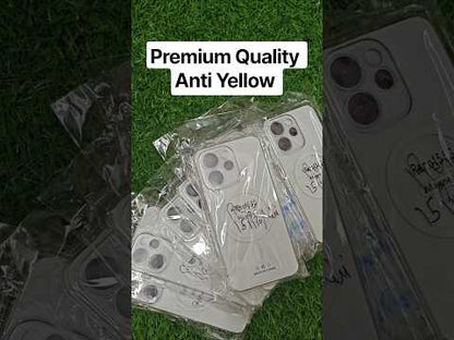 Oppo Reno 15 Pro Mini 5G Anti Yellow Premium Quality Magsafe Crystal Clear Hard Plastic Back Cover Case