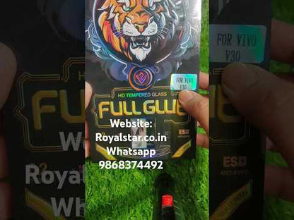 Full Glue Curved Tempered Glass Screen Protector Guard for Vivo V30 Pro