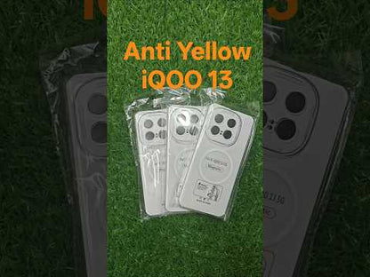 iQOO 13 5G Anti Yellow Premium Quality Magsafe Crystal Clear Hard Plastic Back Cover Case