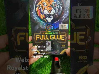 Full Glue Curved Tempered Glass Screen Protector Guard for Realme 12 Pro Plus