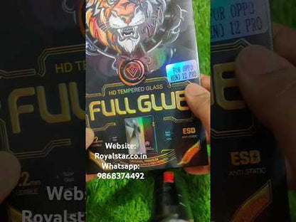 Full Glue Curved Tempered Glass Screen Protector Guard for Oppo Reno 12 Pro