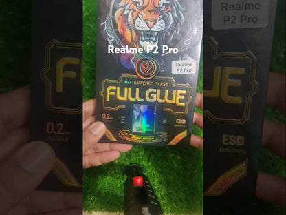 Full Glue Curved Tempered Glass Screen Protector Guard for Realme P2 Pro