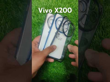 Vivo X200 5G Premium Quality Hard Plastic Transparent Side Chrome Back Cover Case