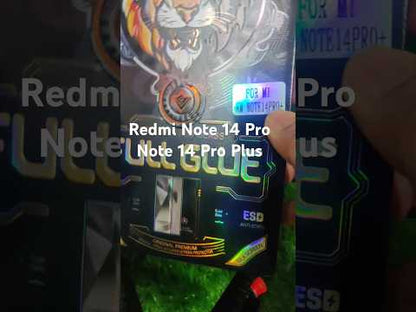 Full Glue Curved Tempered Glass Screen Protector Guard for Redmi Note 14 Pro / Redmi Note 14 Pro Plus