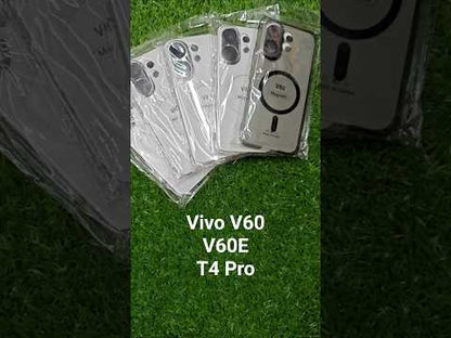 Vivo V60 / V60E / Vivo T4 Pro 5G Anti Yellow Premium Quality Magsafe Crystal Clear Hard Plastic Back Cover Case