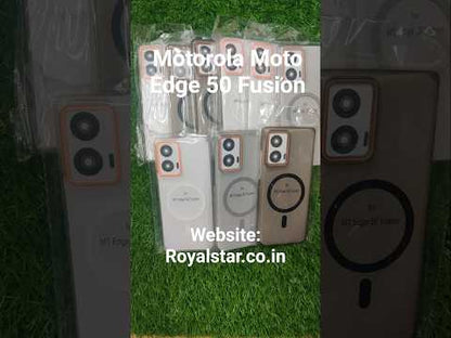 Motorola Edge 50 Fusion / Motorola Moto G85 / Moto G96 Royal Star Premium Quality Magsafe Matte Hard Plastic Back Cover Case