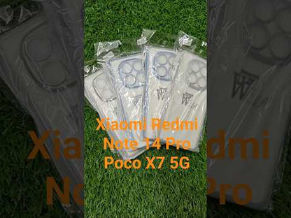 Xiaomi Redmi Note 14 Pro / Poco X7 5g Premium Quality Hard Plastic Transparent Side Chrome Back Cover Case