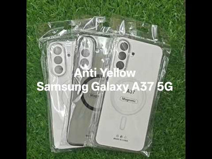 Samsung Galaxy A37 5G Anti Yellow Premium Quality Magsafe Crystal Clear Hard Plastic Back Cover Case