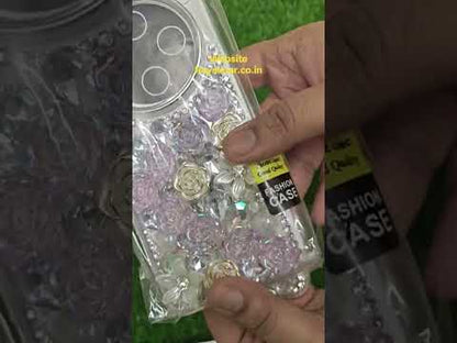 Vivo X300FE 5G / X300 FE 5G Girlish 3D Stone & Flower Back Cover Case