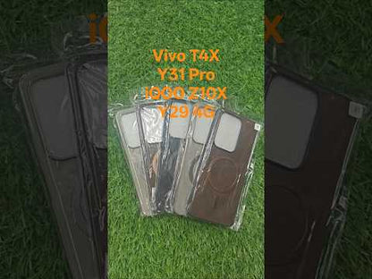 Vivo T4x / Vivo Y31 Pro / iQOO Z10x (5G) Magsafe Premium Quality Leather ( Side Soft, Back Hard ) Back Cover Case