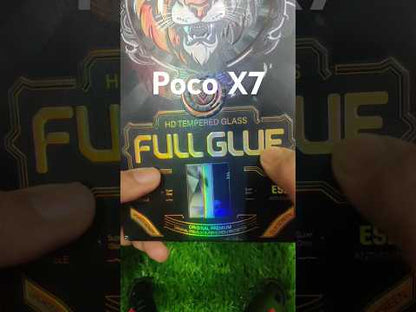 Full Glue Curved Tempered Glass Screen Protector Guard for Xiaomi Poco X7 5G