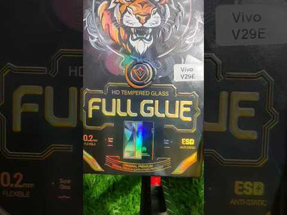 Full Glue Curved Tempered Glass Screen Protector Guard for Vivo V29E