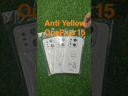 OnePlus 15 5G / OnePlus15 5G Anti Yellow Premium Quality Magsafe Crystal Clear Hard Plastic Back Cover Case