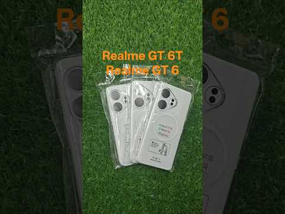 Realme GT 6 / Realme GT 6T Anti Yellow Premium Quality Magsafe Crystal Clear Hard Plastic Back Cover Case