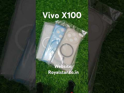 Vivo X100 Premium Quality MagSafe Matte Hard Plastic Back Cover Case