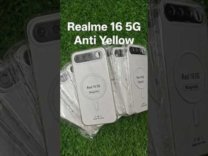 Realme 16 5G / Realme16 5G Anti Yellow Premium Magsafe Crystal Clear Hard Plastic Back Cover Case