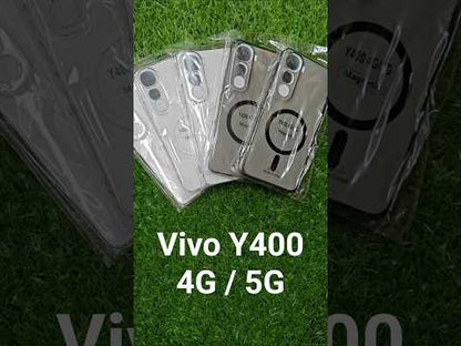 Vivo Y400 4G / 5G Anti Yellow Premium Quality Magsafe Crystal Clear Hard Plastic Back Cover Case
