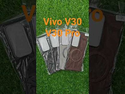 Vivo V30 / V30 Pro 5G Magsafe Premium Quality Leather ( Side Soft, Back Hard ) Back Cover Case