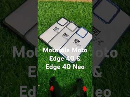 Anti Yellow With Side Chrome Motorola Moto Edge 40 Neo Premium Quality Hard Plastic Transparent Back Cover Case