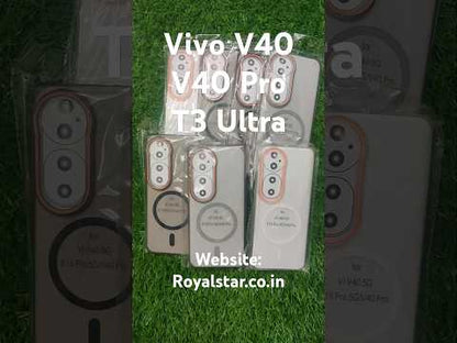 Vivo V40 / V40 Pro / T3 Ultra 5G Royal Star Premium Quality Magsafe Matte Hard Plastic Back Cover Case