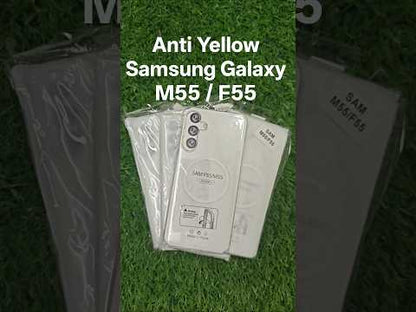 Samsung Galaxy M55 / F55 5G Anti Yellow Premium Quality Magsafe Crystal Clear Hard Plastic Back Cover Case