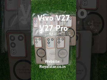 Vivo V27 & V27 Pro Royal Star Premium Quality Magsafe Matte Hard Plastic Back Cover Case