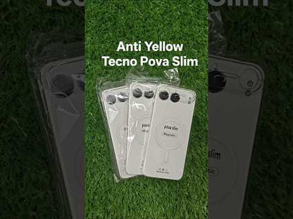 Tecno Pova Slim 5G Anti Yellow Premium Magsafe Crystal Clear Hard Plastic Back Cover Case