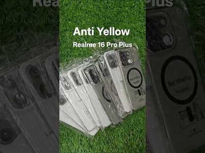 Realme 16 Pro Plus 5G Anti Yellow Premium Quality Magsafe Crystal Clear Hard Plastic Back Cover Case
