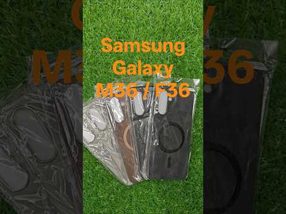 Samsung Galaxy M36 / F36 5G Magsafe Premium Quality Leather ( Side Soft, Back Hard ) Back Cover Case