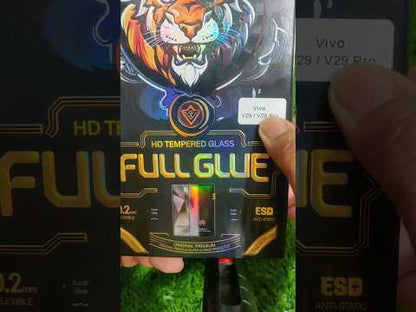 Full Glue Curved Tempered Glass Screen Protector Guard for Vivo V29