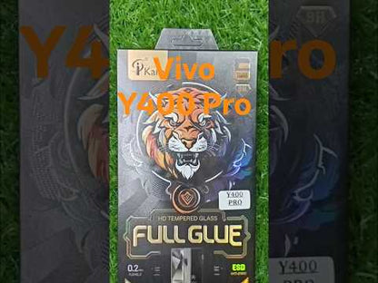 Vivo Y400 Pro Full Glue Curved Tempered Glass Screen Protector Guard
