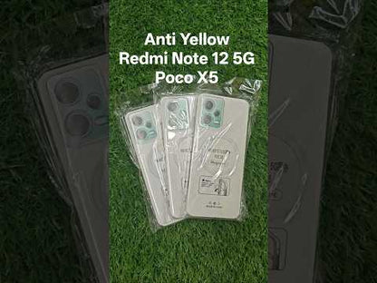 Xiaomi Redmi Note 12 5G / Poco X5 5G Anti Yellow Premium Magsafe Crystal Clear Hard Plastic Back Cover Case