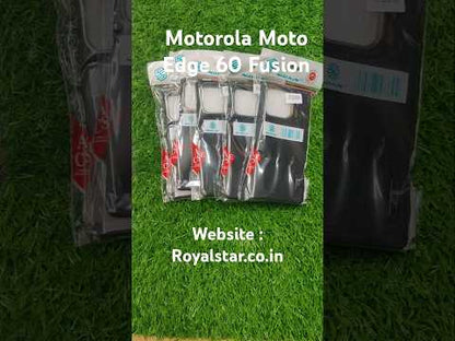 Motorola Moto Edge 60 Fusion 5G Premium Quality Silicon Soft Frosted Dotted Back Cover Case ( Black Color )