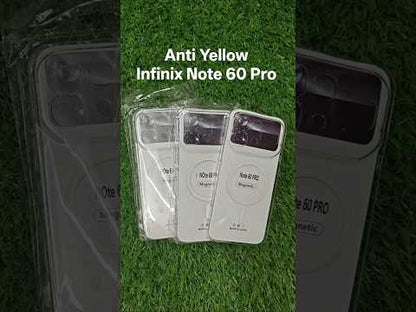 Infinix Note 60 Pro 5G / Infinix Note 60 5G Anti Yellow Premium Magsafe Crystal Clear Hard Plastic Back Cover Case