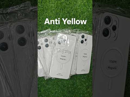 Vivo T5x 5G / Y51 Pro 5G / iQOO Z11x 5G Anti Yellow Premium Quality Magsafe Crystal Clear Hard Plastic Back Cover Case