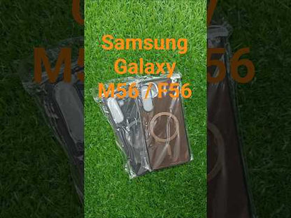 Samsung Galaxy M56 / F56 5G Magsafe Premium Quality Leather ( Side Soft, Back Hard ) Back Cover Case