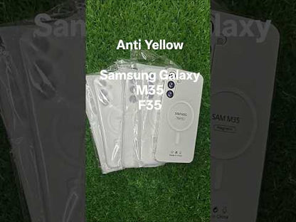 Samsung Galaxy M35 / F35 5G Anti Yellow Premium Magsafe Crystal Clear Hard Plastic Back Cover Case